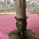 Lustre bronze doré 6 bougies annees 100