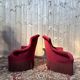 Pair of armchairs - bergères - Napoleon III pouf
