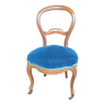 Ancienne chaise Louis Philippe/velours bleu roi