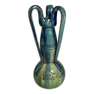 Ancient vase with 3 handles, Oost Duinkerke style, Thulin, Belgium.