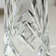 Crystal soliflore vase. Crisscross/leafy patterns. High 24 cm