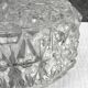 Pair of round ceiling lights in chiseled glass