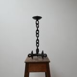 Brutalist style mid-century chain candlestick