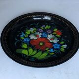 Small hand-painted sheet metal tray