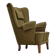 1960s, Danish highback armchair, original green furniture wool.
