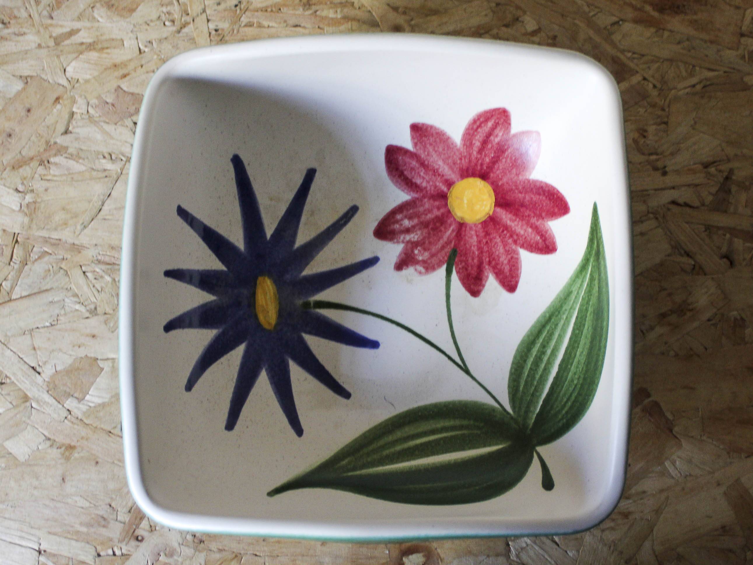 Green ceramic salad bowl Elchinger France