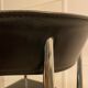 Set of 6 vintage arper chrome leather chairs