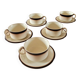 5 Boch La Louvière cups and saucers