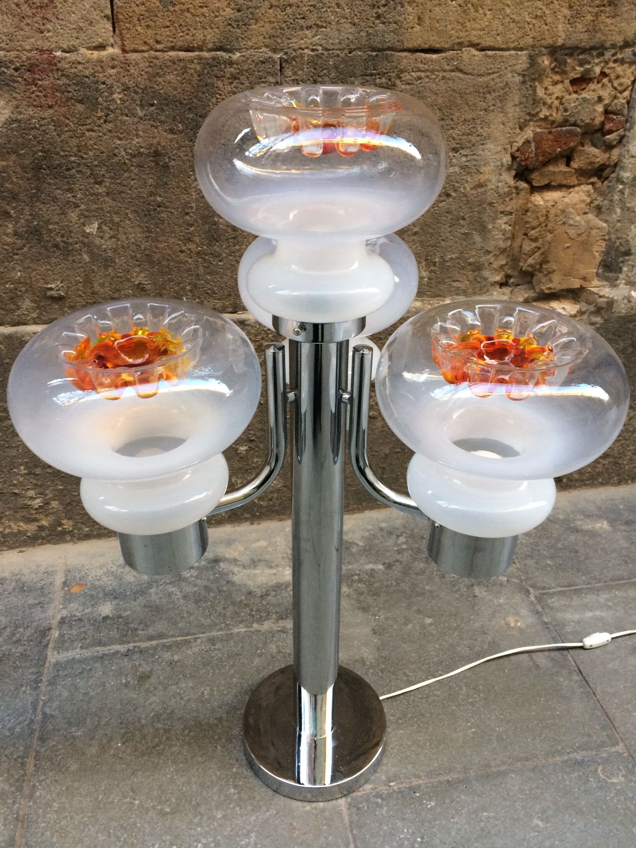 Design floor lamp 4 tulips