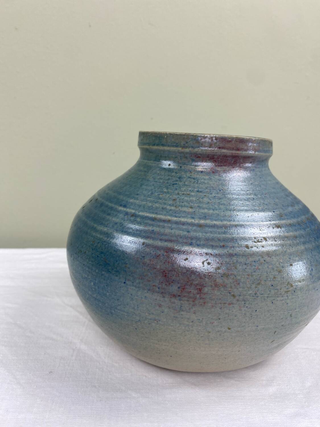 Vase boule en grès