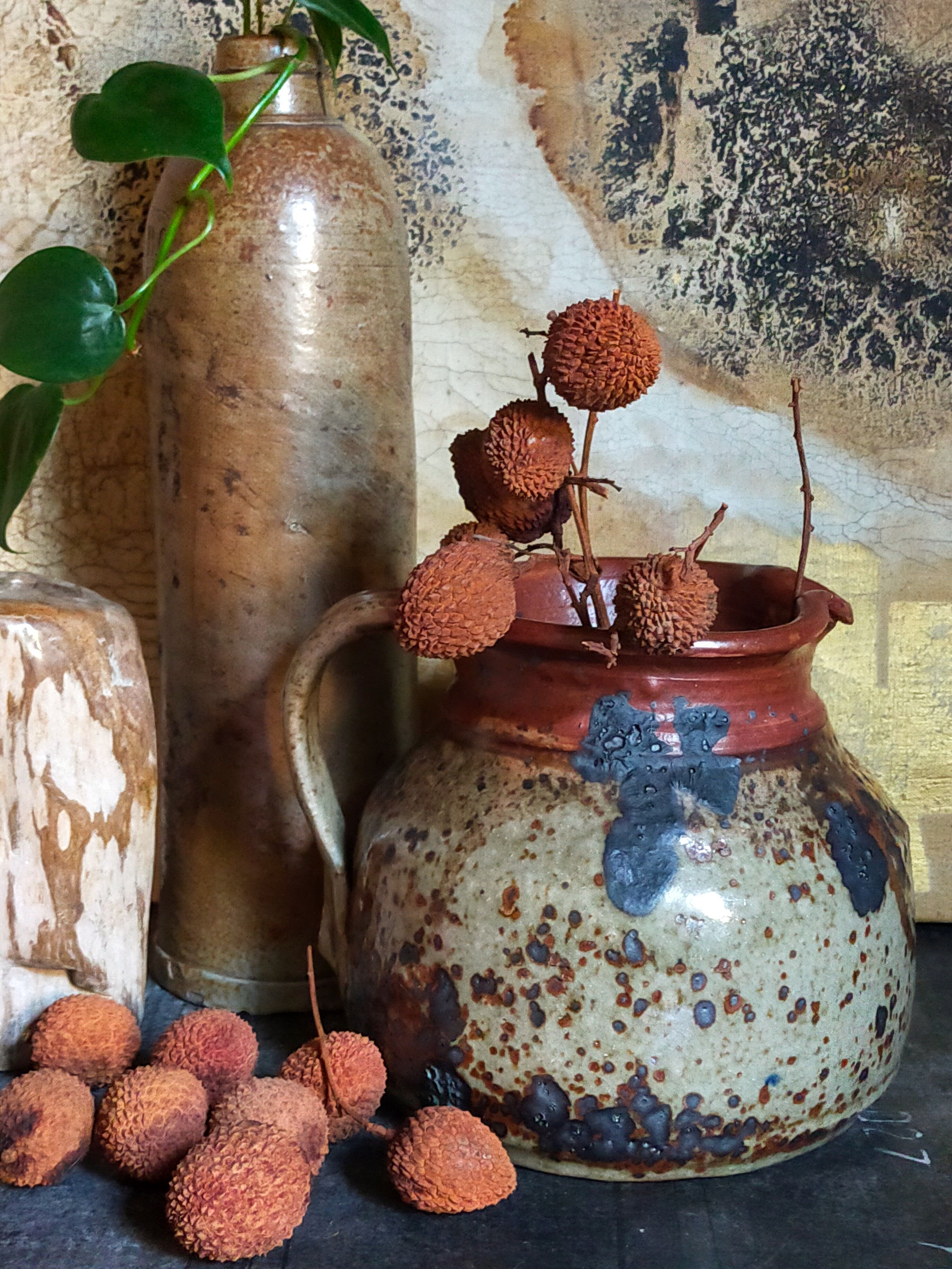 Traditional pottery sandstone pyrite Art-popular XIXth