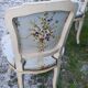Paire de chaises cabriolet de style Louis XV patinées – tissu fleuri a