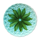 Assiette barbotine art nouveau signée SMF Schramberg: Muguet fond bleu, 6 disponibles