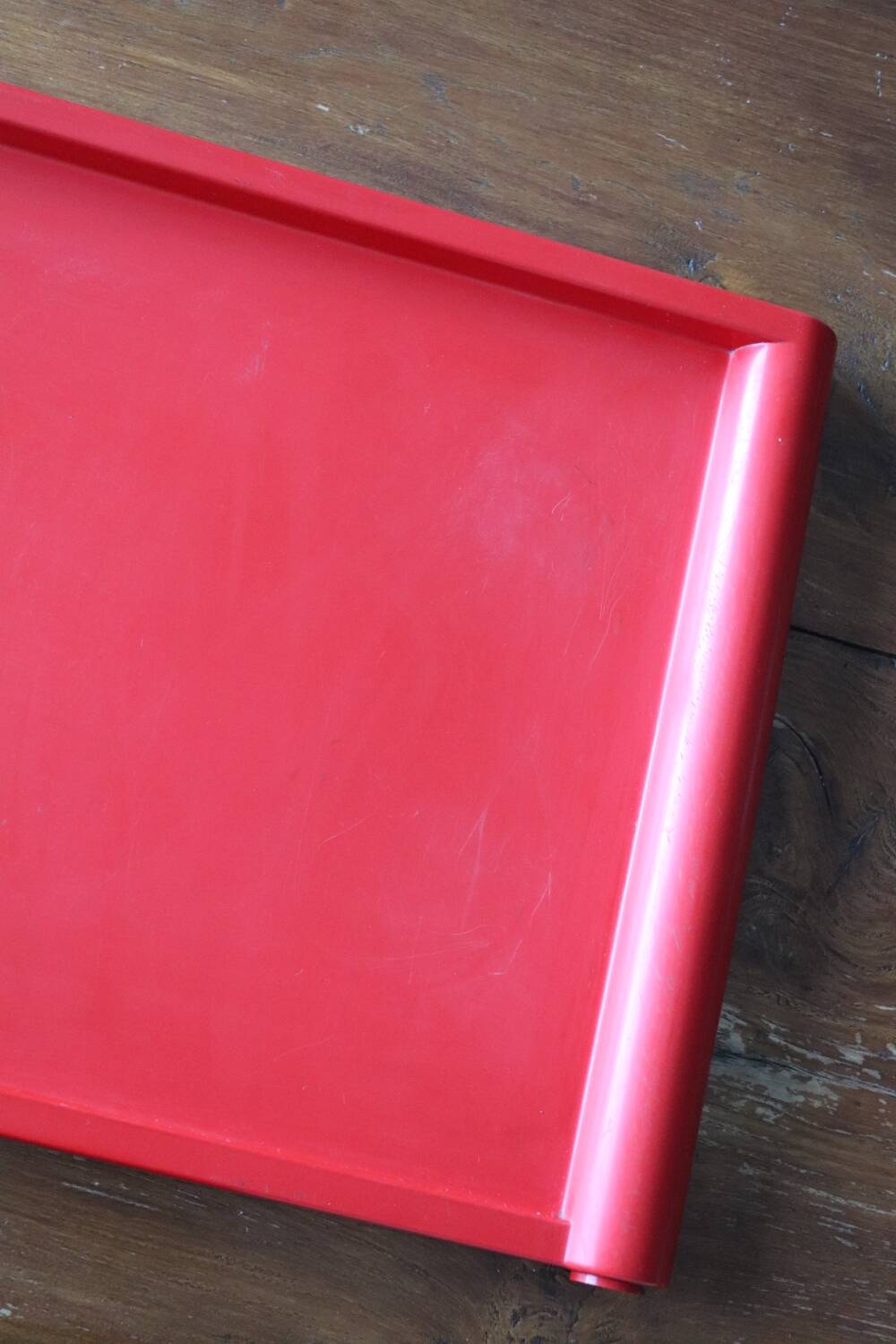 Folding tray Guzzini red – design Luigi Massoni – Italy, 1970s