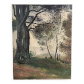 The clearing, oil on canvas "Memory of my brother Pierre 1898"