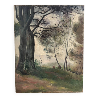 The clearing, oil on canvas "Memory of my brother Pierre 1898"