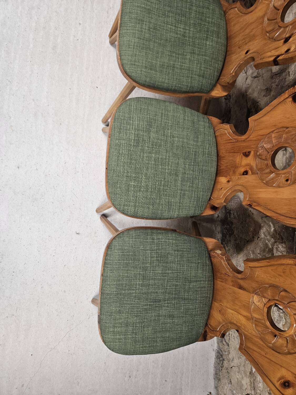 Lot 4 chaises auberge bistrot 1970"