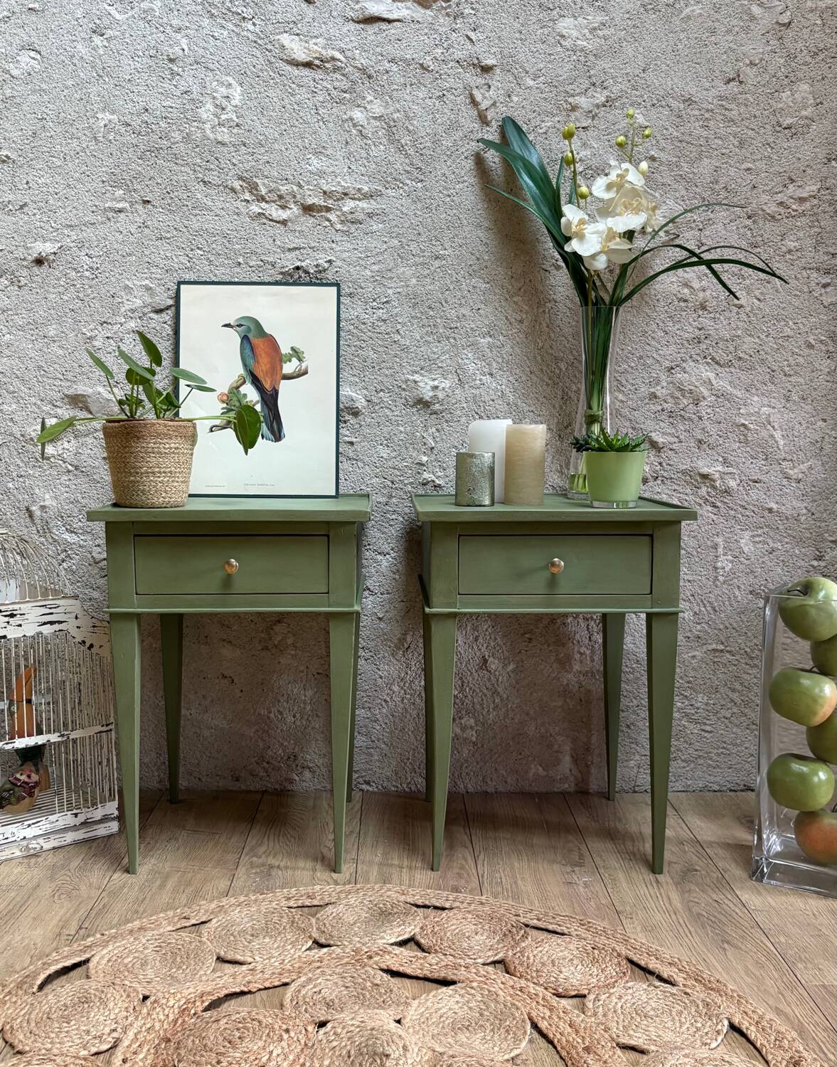 Pair of vintage bedside tables