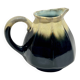 Alpho pitcher in flamed black yellow stoneware vintage 1930 1940 water jug