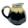 Alpho pitcher in flamed black yellow stoneware vintage 1930 1940 water jug