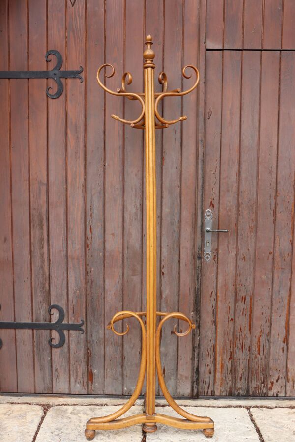 Portemanteau perroquet mural en demi style Thonet, 1900