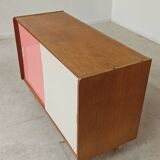Wooden buffet U 452 pink by Jiri Jiroutek for Intérier Praha 1960