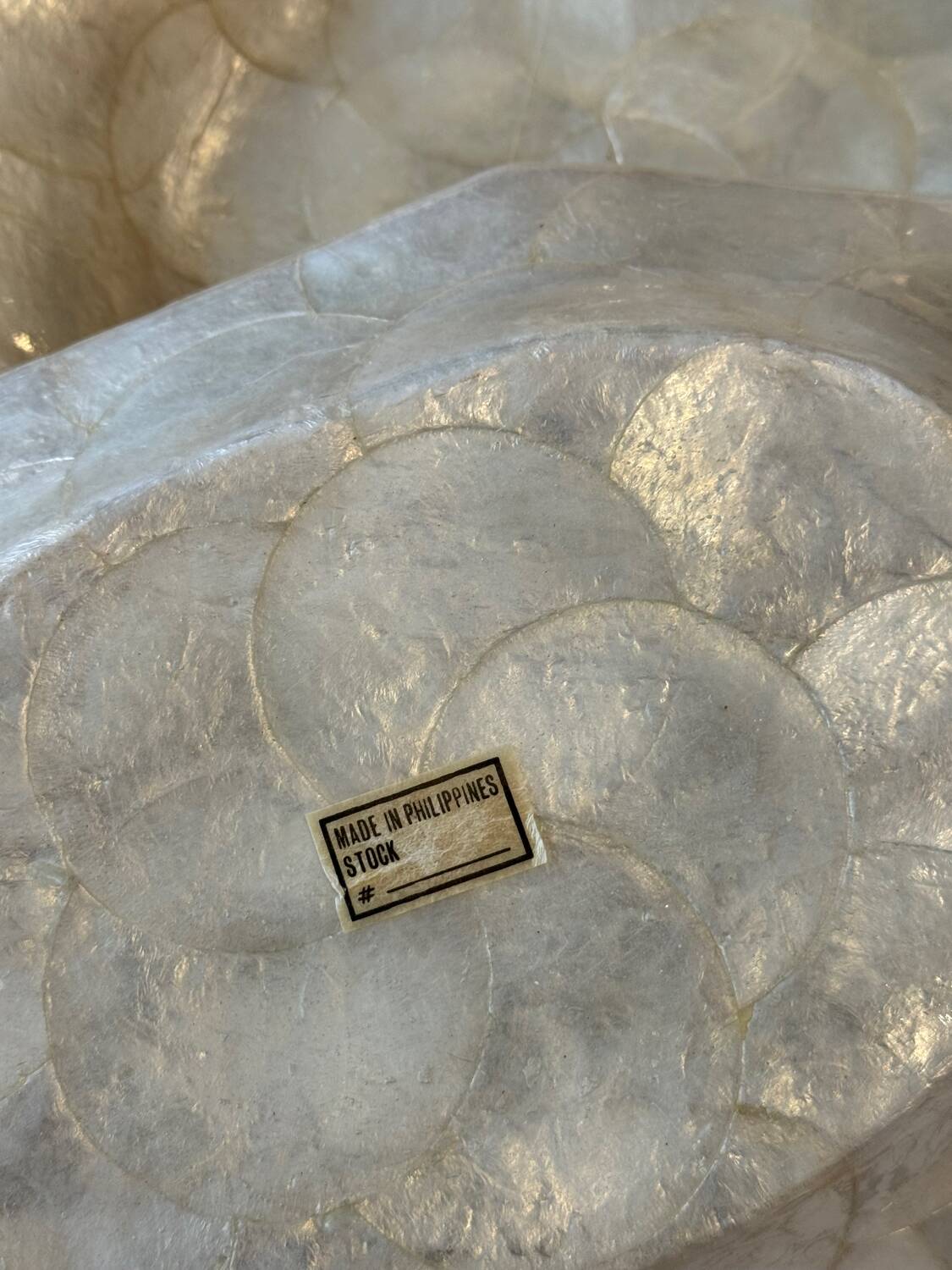 Set of two vintage mother-of-pearl dishes