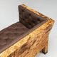 Werner Neumann sculptural birchwood sofa in birch bark and leather, The Netherlands