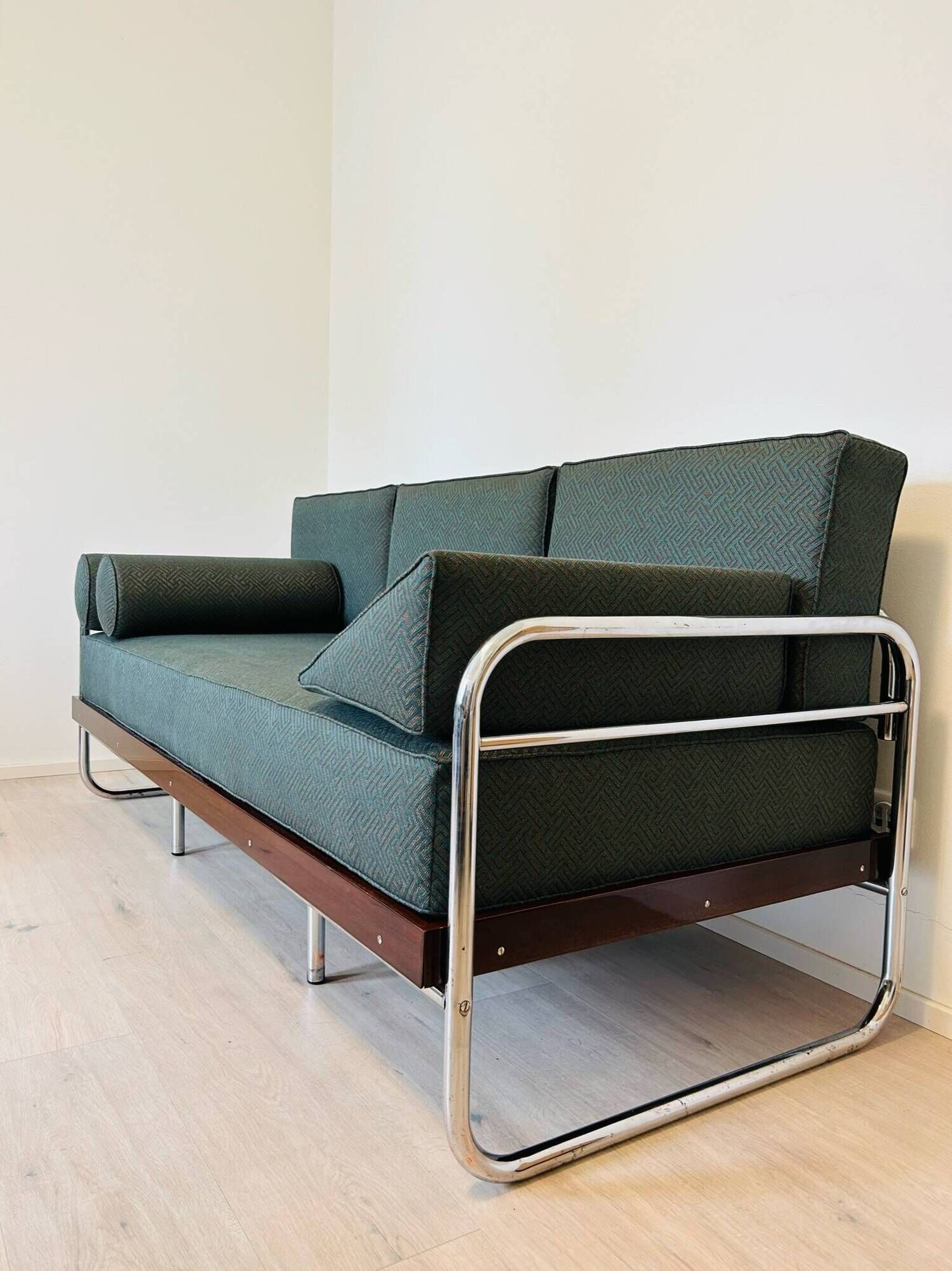 Canapé Bauhaus en Acier Tubulaire de Robert Slezak, 1930s