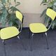 Chaises formica jaune et noir