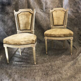 Paire de chaises de style Louis XVI, XIXe siècle