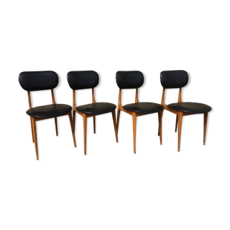 Lot de 4 chaises années 60
