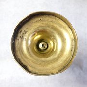 19th century gilded copper torch candle holder