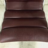 Fauteuil de bureau pivotant en métal chromé années 70
