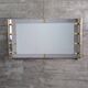 Illuminated dressing room mirror by Gaetano Sciolari in chrome and brass, Italy, 1970s