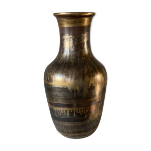 vase en céramique métallescente