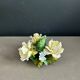 Rose porcelain barbotine candlestick - Capodimonte Italy - Ref 1378