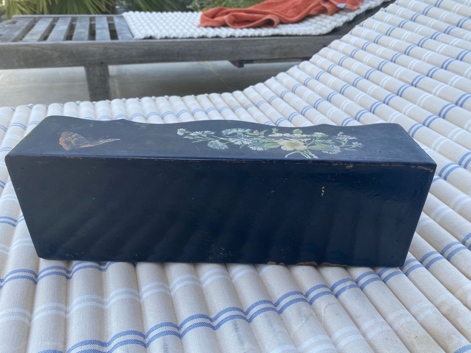 Napoleon III mail rack in blackened wood