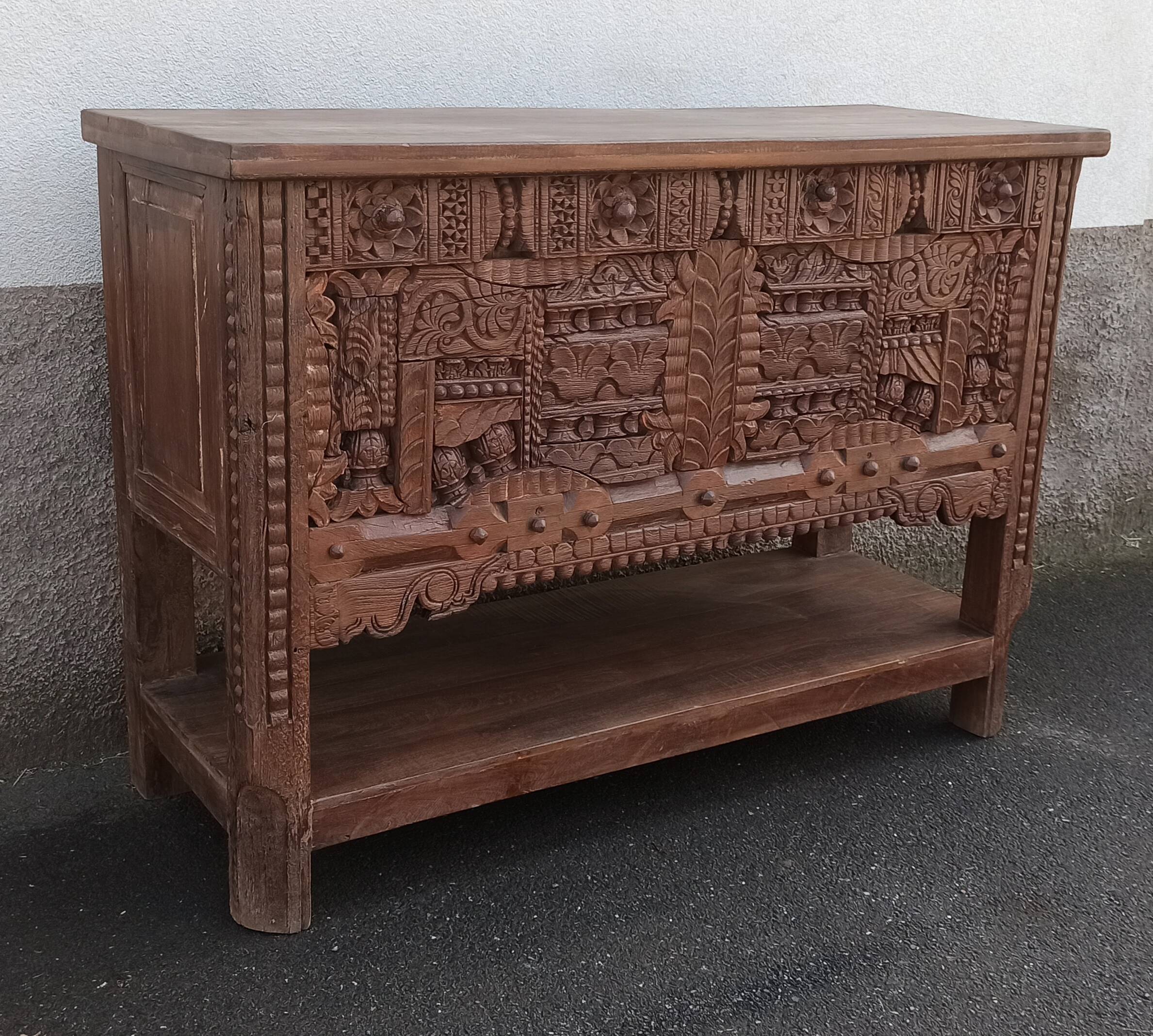 Old wooden high chest