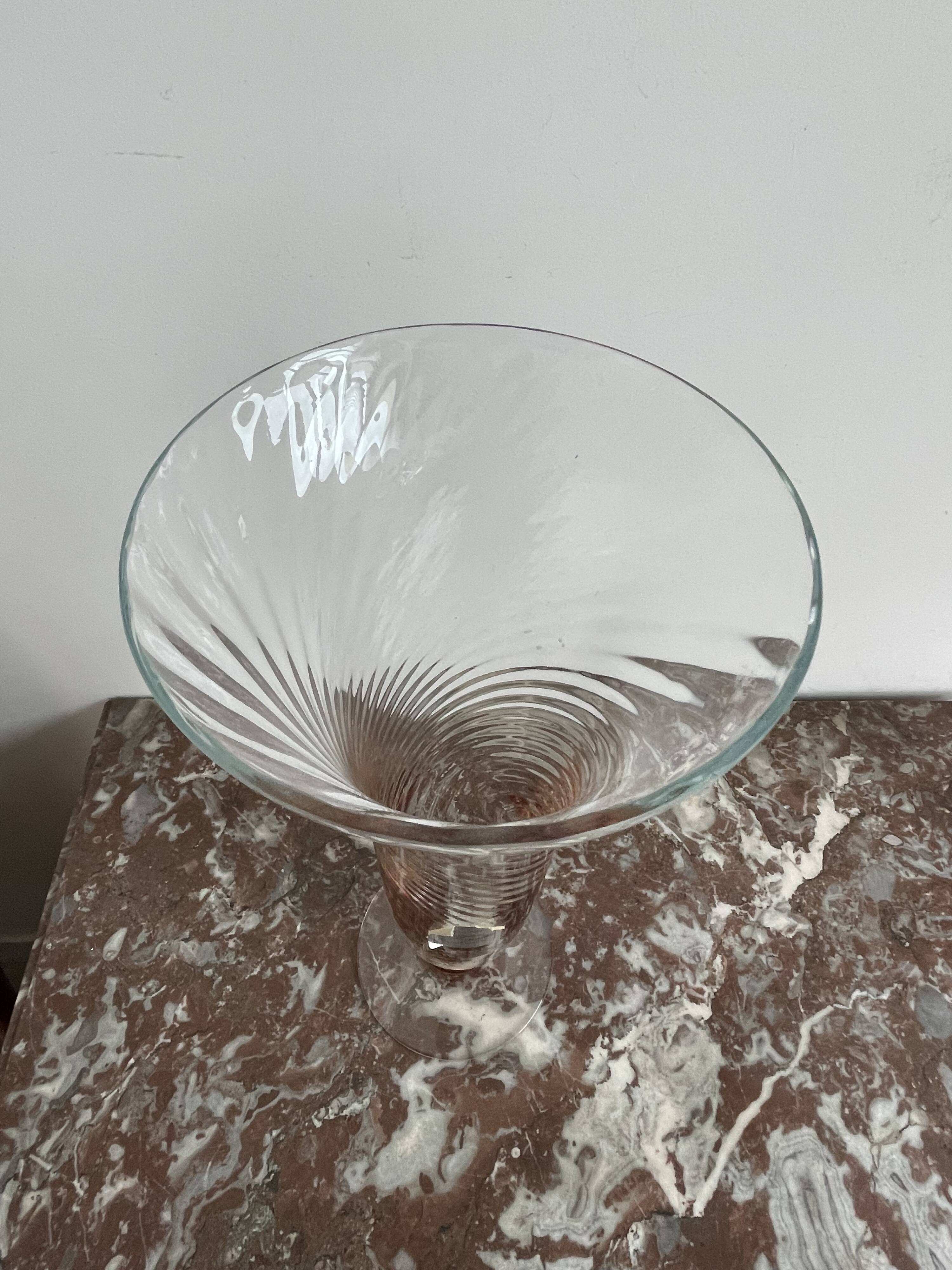 Vintage, grand, vase, cristal, cristallerie hartzviller, haut de gamme, français, chic, luxe, france