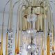 Amber waterfall chandelier made of Murano glass