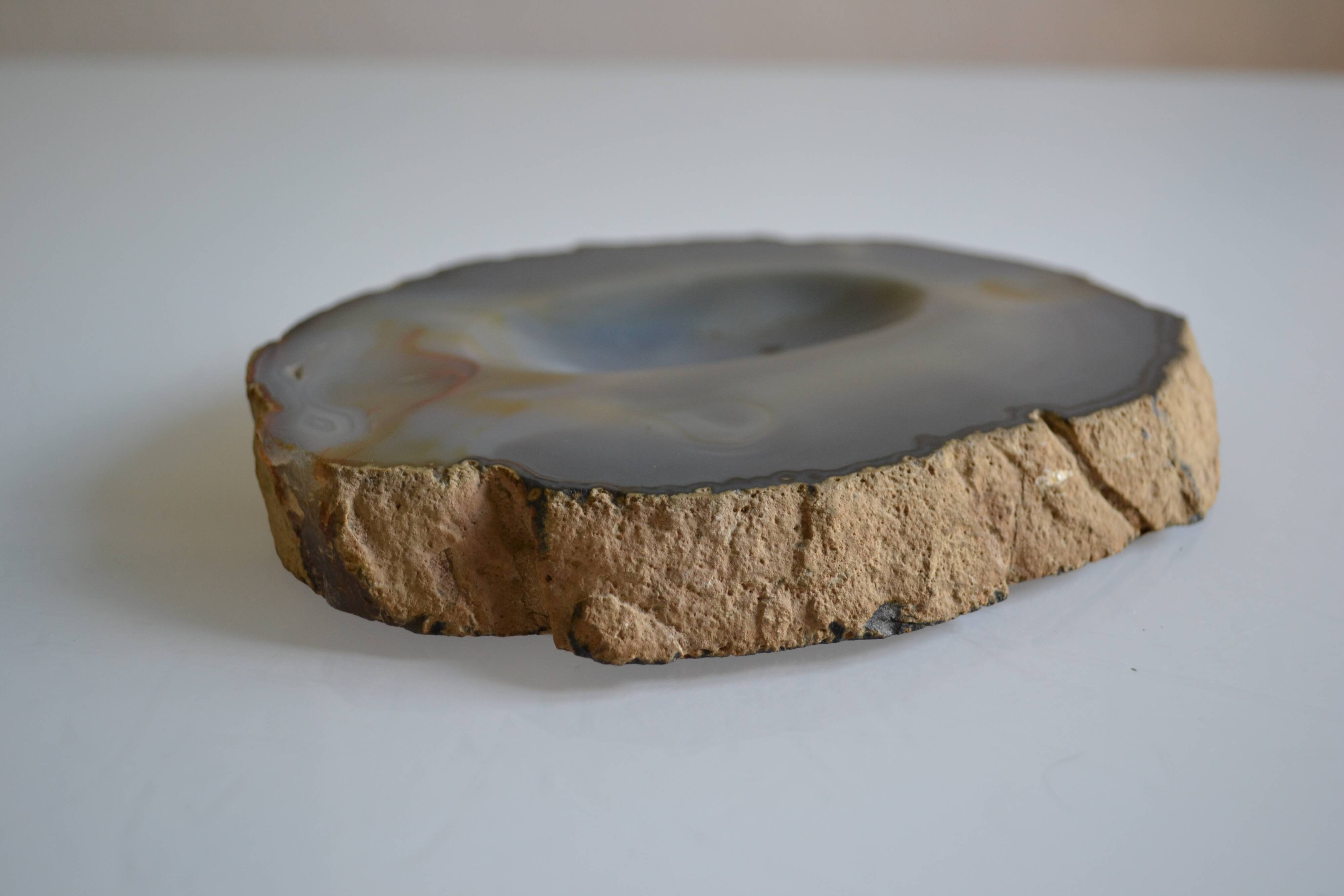 vintage pocket tray in polished agate