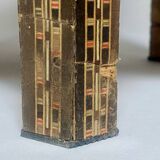 Oriental pedestal table (Syria) in micromozaic (bone, mother-of-pearl)