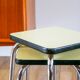 Pair of yellow formica stools, 1970