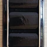 Vintage ceramic dish with 3 compartments and flower decor