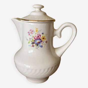 Cafetière, verseuse à café Gien, modèle fleurettes