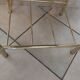 Brass and smoked glass table