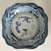 Antique Japanese porcelain cup – Arita blue decoration, late 19th century