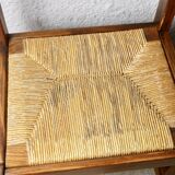 Series of 6 chairs in elm and rope Maison Regain