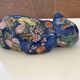 Vintage ceramic cat with fruit decoration